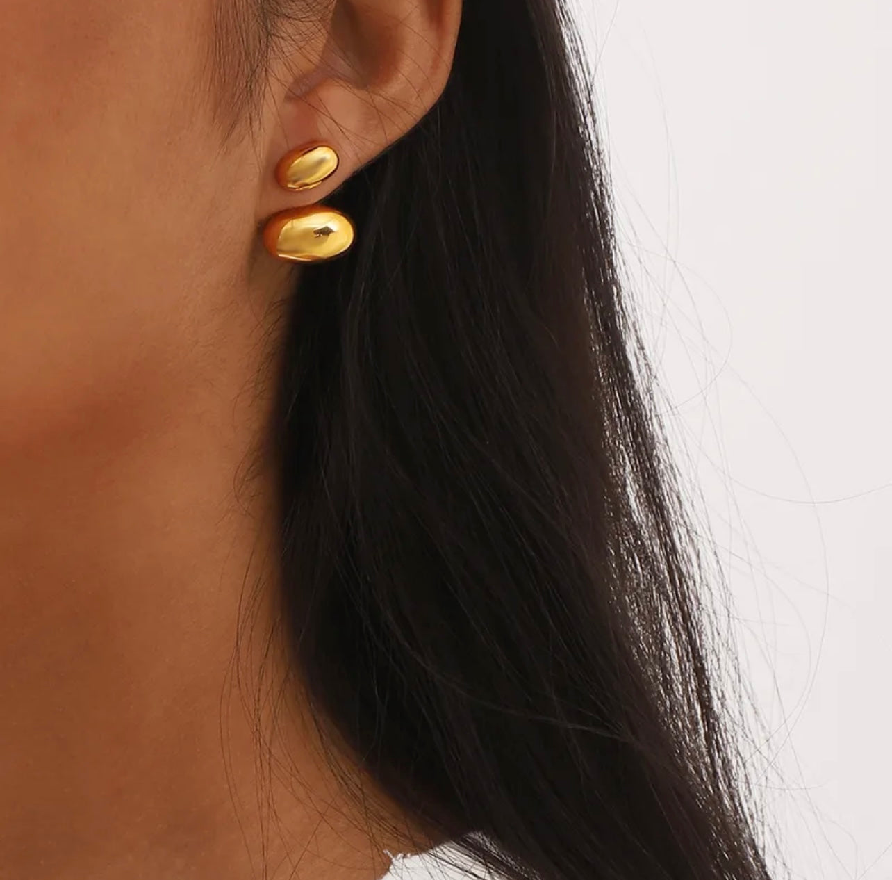 1 Pair Ig Style Simple Style Geometric Plating 304 Stainless 13 Steel Ear Studs/ Jewelry