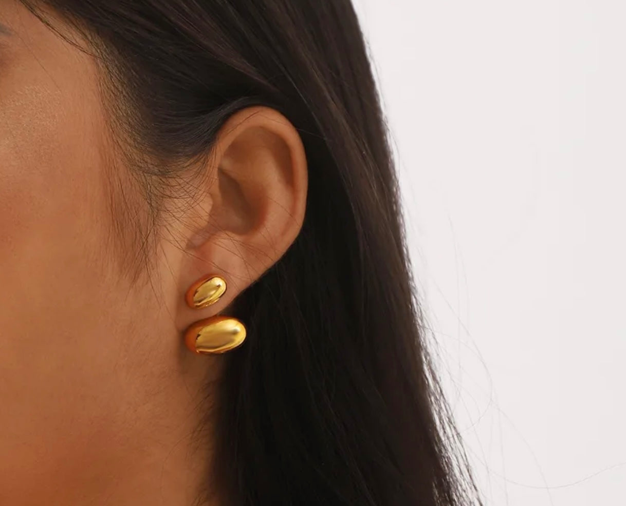1 Pair Ig Style Simple Style Geometric Plating 304 Stainless 13 Steel Ear Studs/ Jewelry