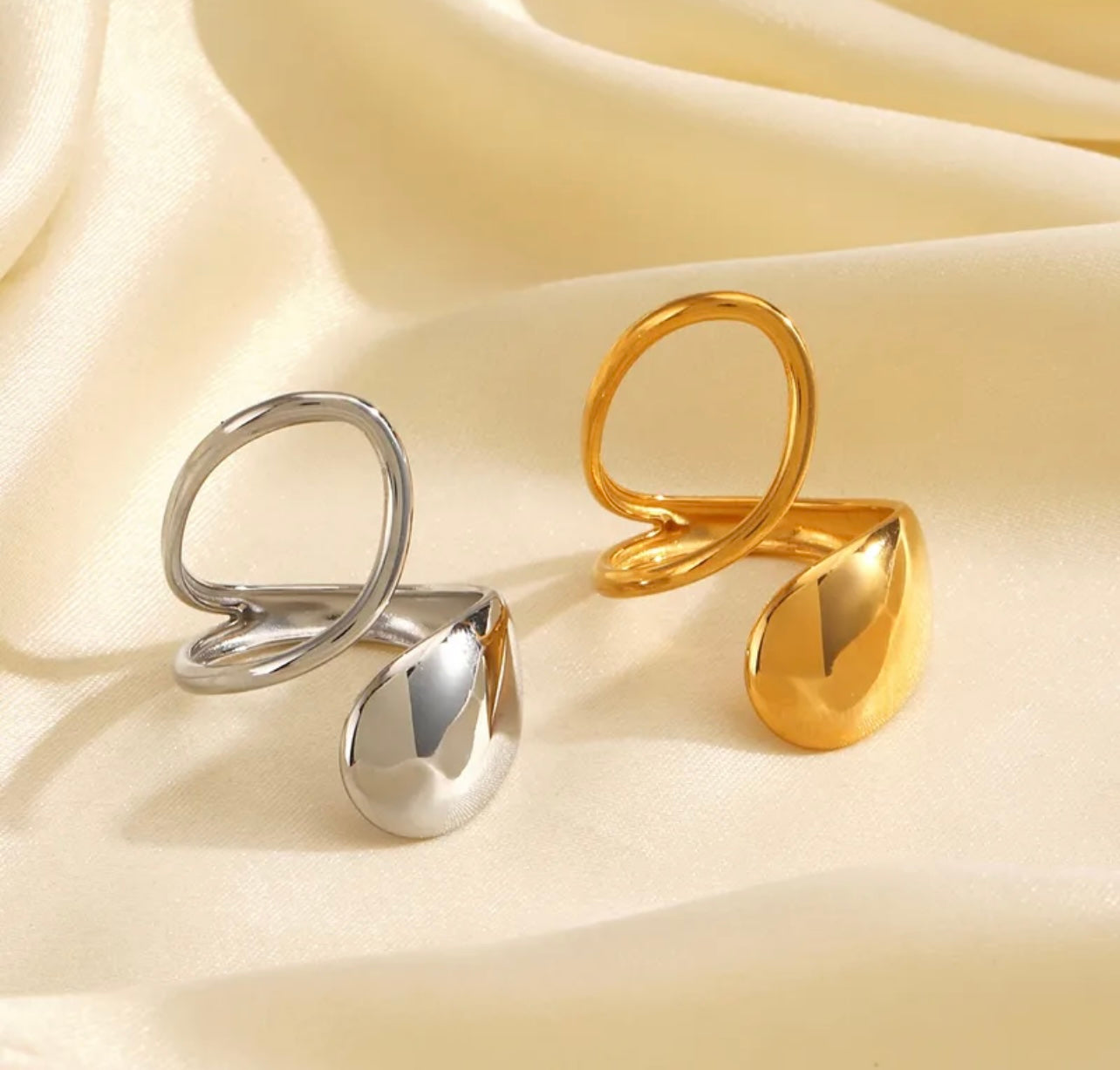 1 Pair Ig Style Water Droplets Stainless Steel 18K Gold Plated Drop Earrings/ Jewelry